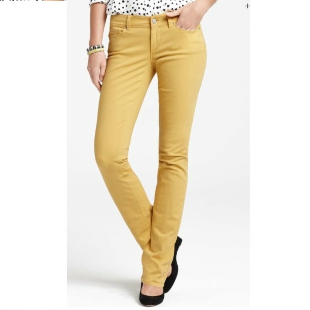 Ann Taylor Modern Denim Slim Jeans 4P Yellow